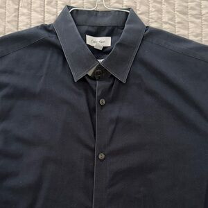 Calvin Klein Infinite - Men's Dark Blue Dress Shirt - Size Medium